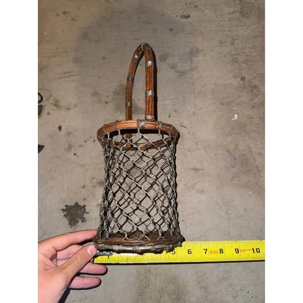 Vintage 1970s Wine Bottle Basket Caddy Holder